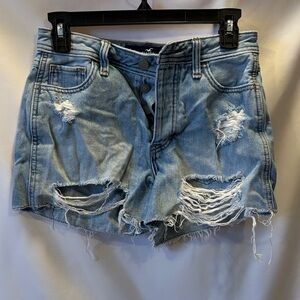 Hollister Light Blue Relaxed Shorts - W25